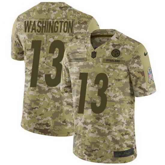 Nike Steelers #13 James Washington Camo Mens Stitched NFL Limited 2018 Salute To Service Jersey